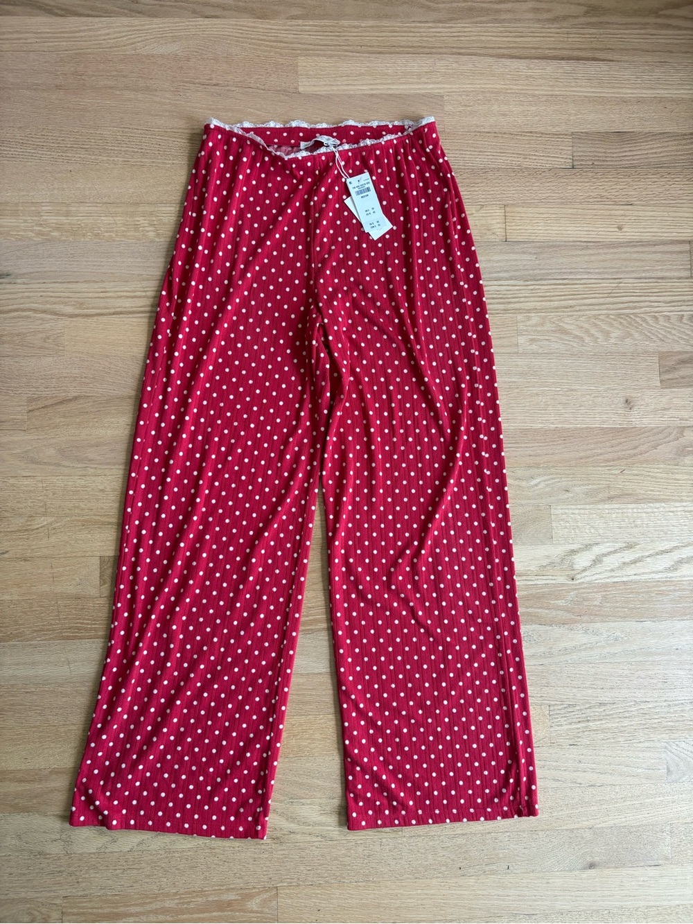 Abercrombie & Fitch Red Polka Dot Lounge Pants